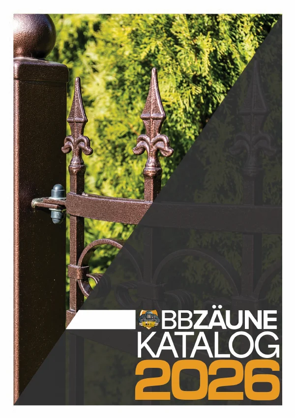 Titelseite des BB Zäune Katalogs 2026 - Zäune von BB Zäune