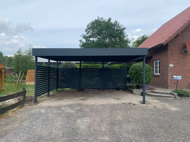 Carport mit Flachdach